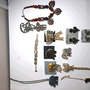 Elephant jewelry lot